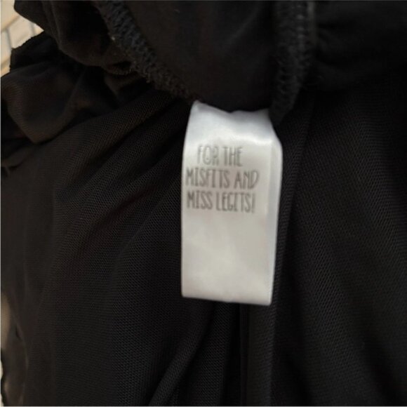 Current Mood Smocked Mesh Mini Dress Black Size Medium Grunge Goth Fairy Witchy - Picture 8 of 8